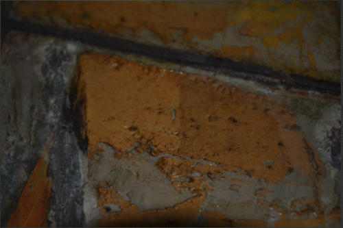 Close up picture, during conservation